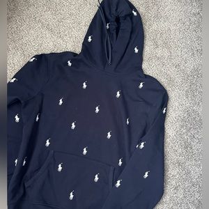 Never worn navy polo Ralph Lauren hoodie